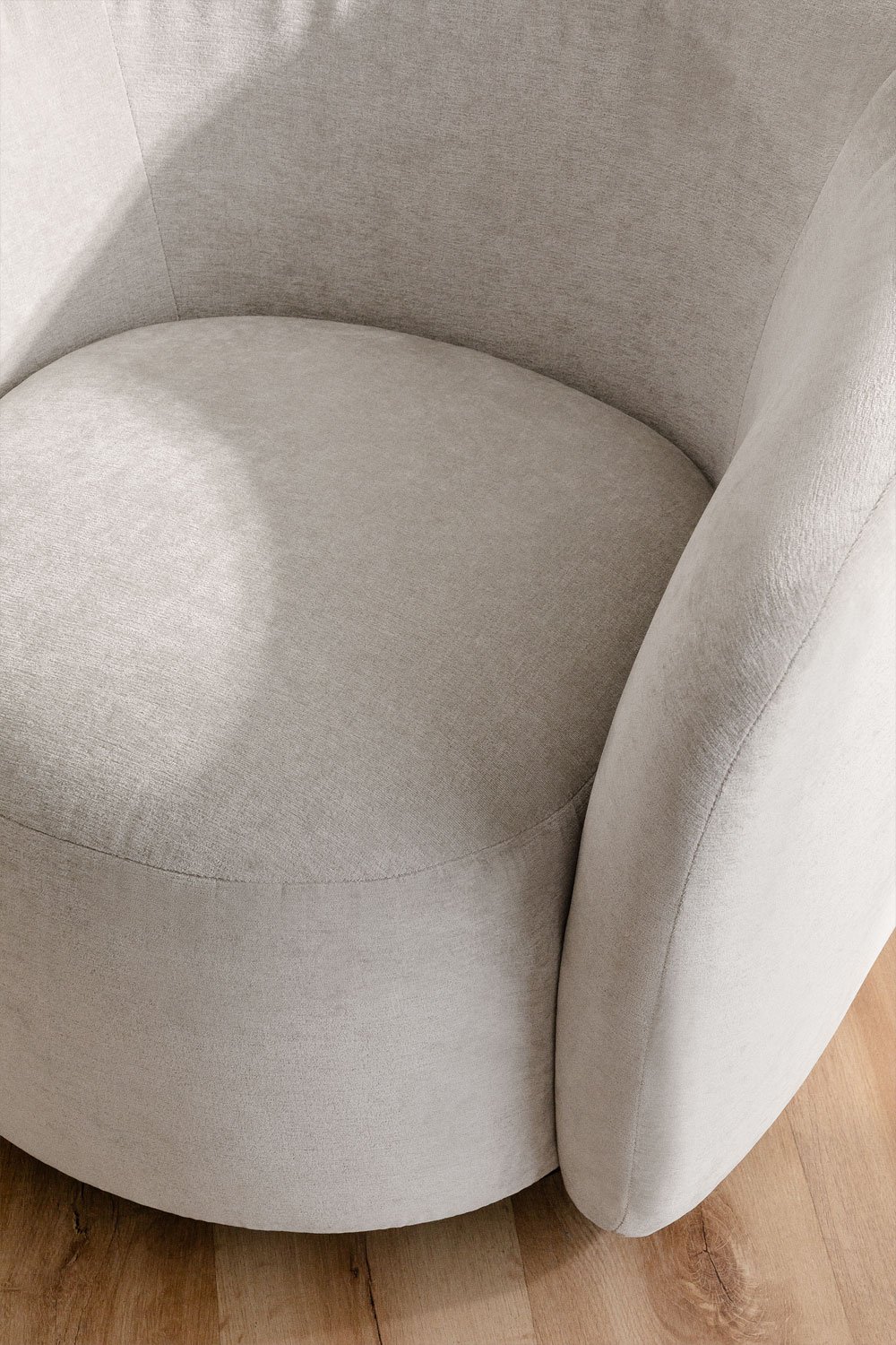 Pack of 2 chenille swivel chairs Mieres, gallery image 2