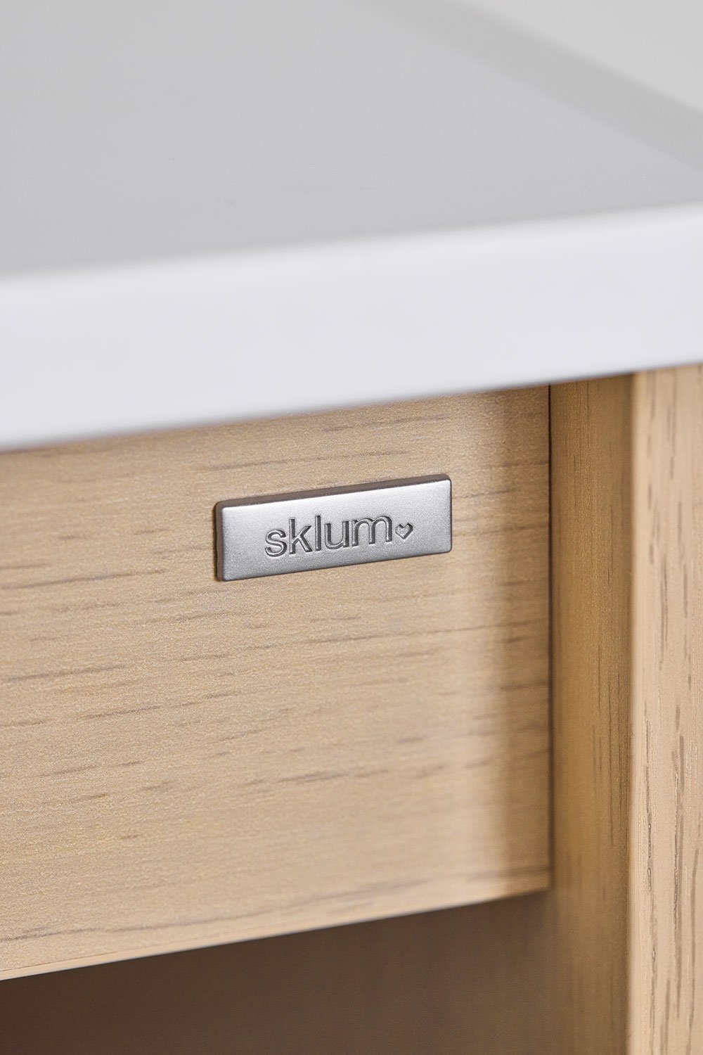 Bathroom furniture set in wood with integrated sink Jacob, gallery image 7