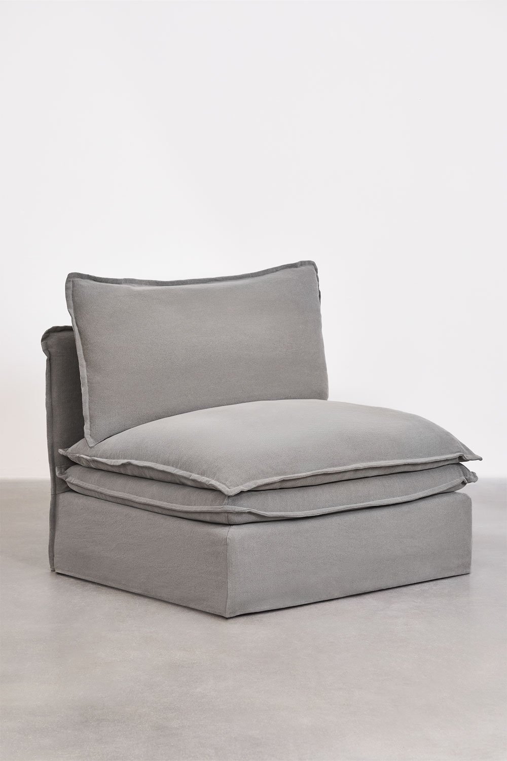 Centre module for modular sofa in linen and cotton Grace, gallery image 1