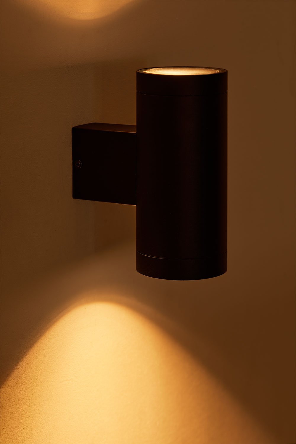 Bixent outdoor wall light in aluminium with 2 light points, gallery image 2