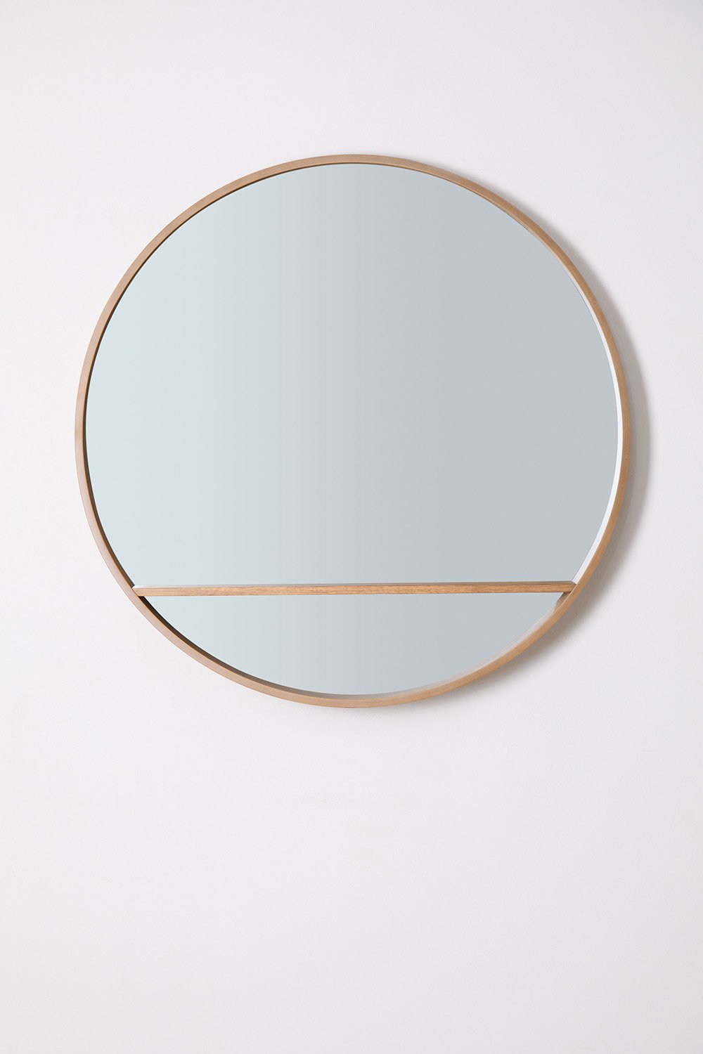 Round wooden wall mirror Ø80 cm Benat, gallery image 3