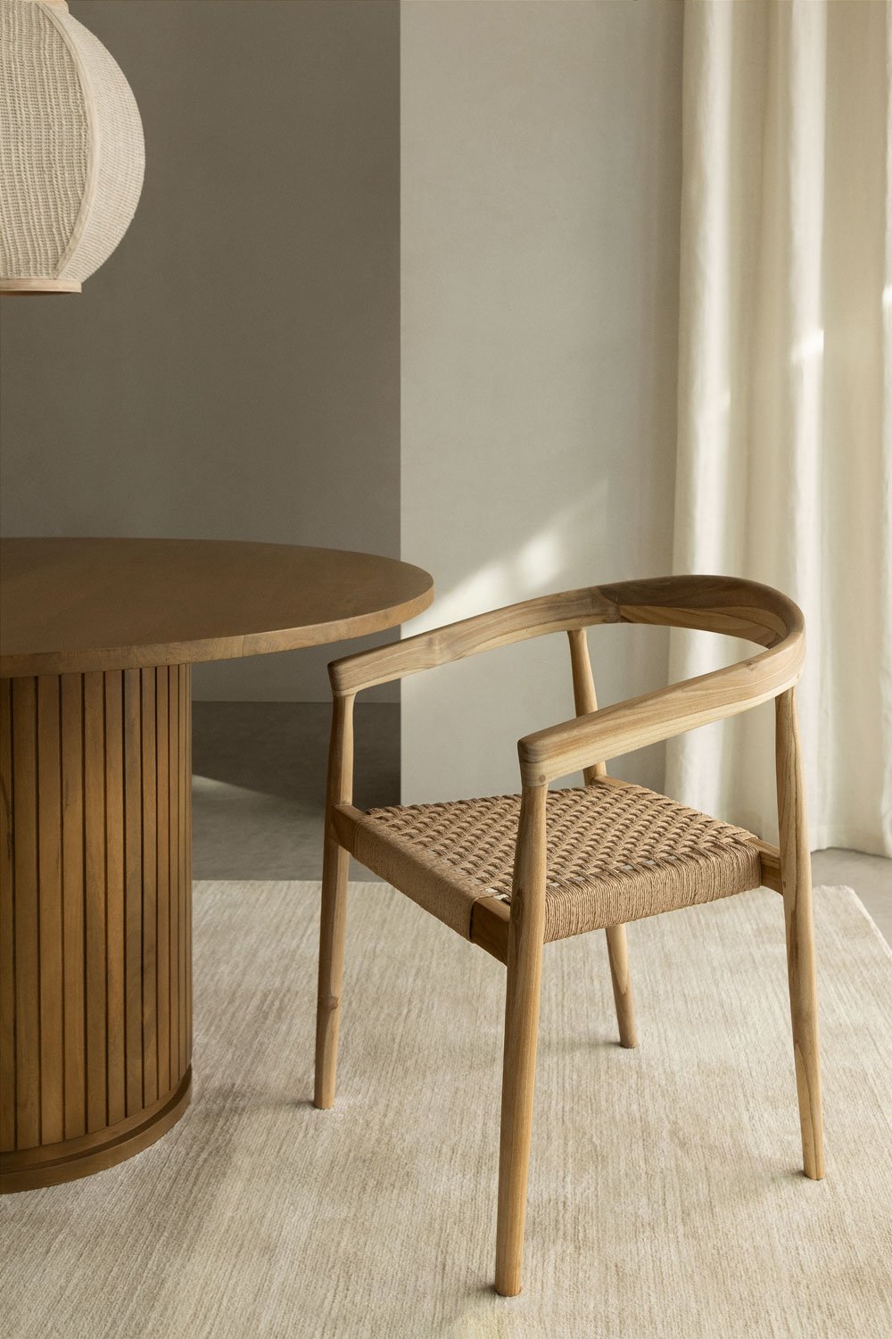 Pack of 4 Teak Wood Dining Chairs Visby Design, gallery image 1