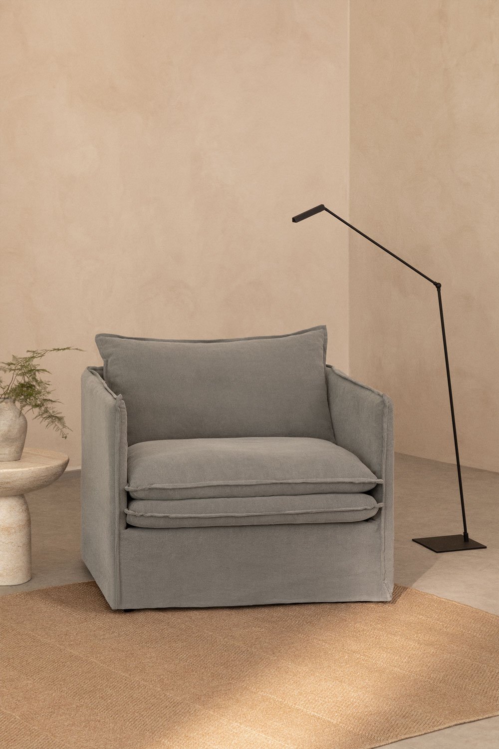 Grace linen and cotton armchair, gallery image 1