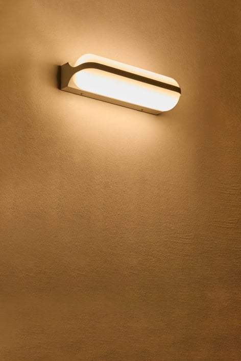 Pivaro LED outdoor wall light in aluminium with 2 light points