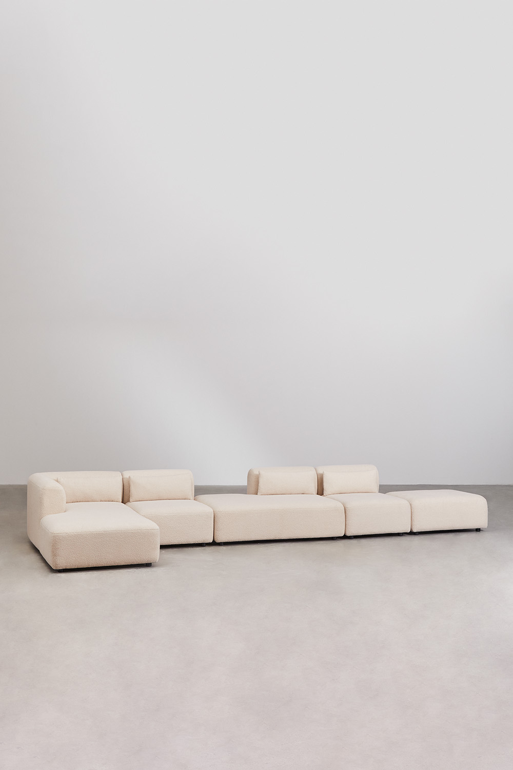 Fogler 4-Piece Left-Hand Corner Chaise Longue Modular Sofa with Chaise ...