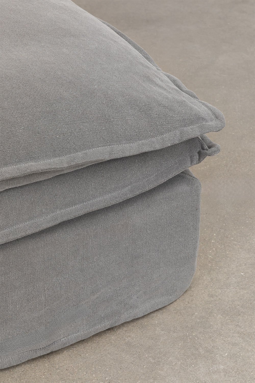 Chaise longue module for modular sofa in Grace linen and cotton, gallery image 5