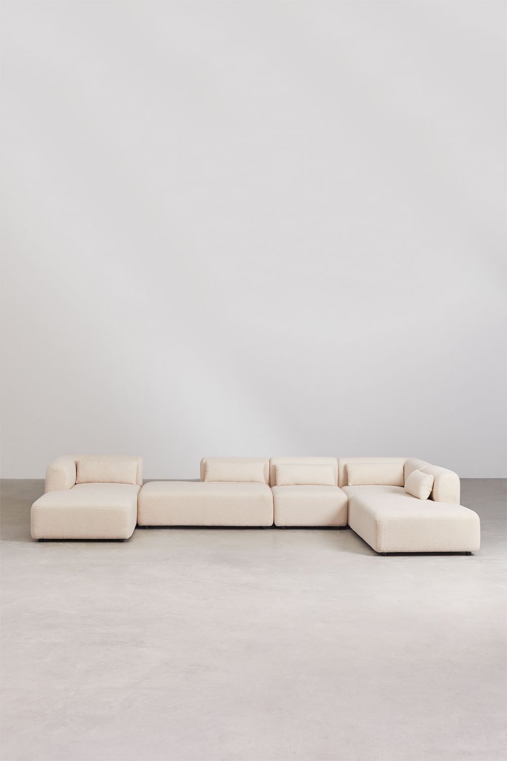 Fogler 5-Piece Left Chaise Longue Modular Sofa with Double Chaise Lounge, gallery image 3