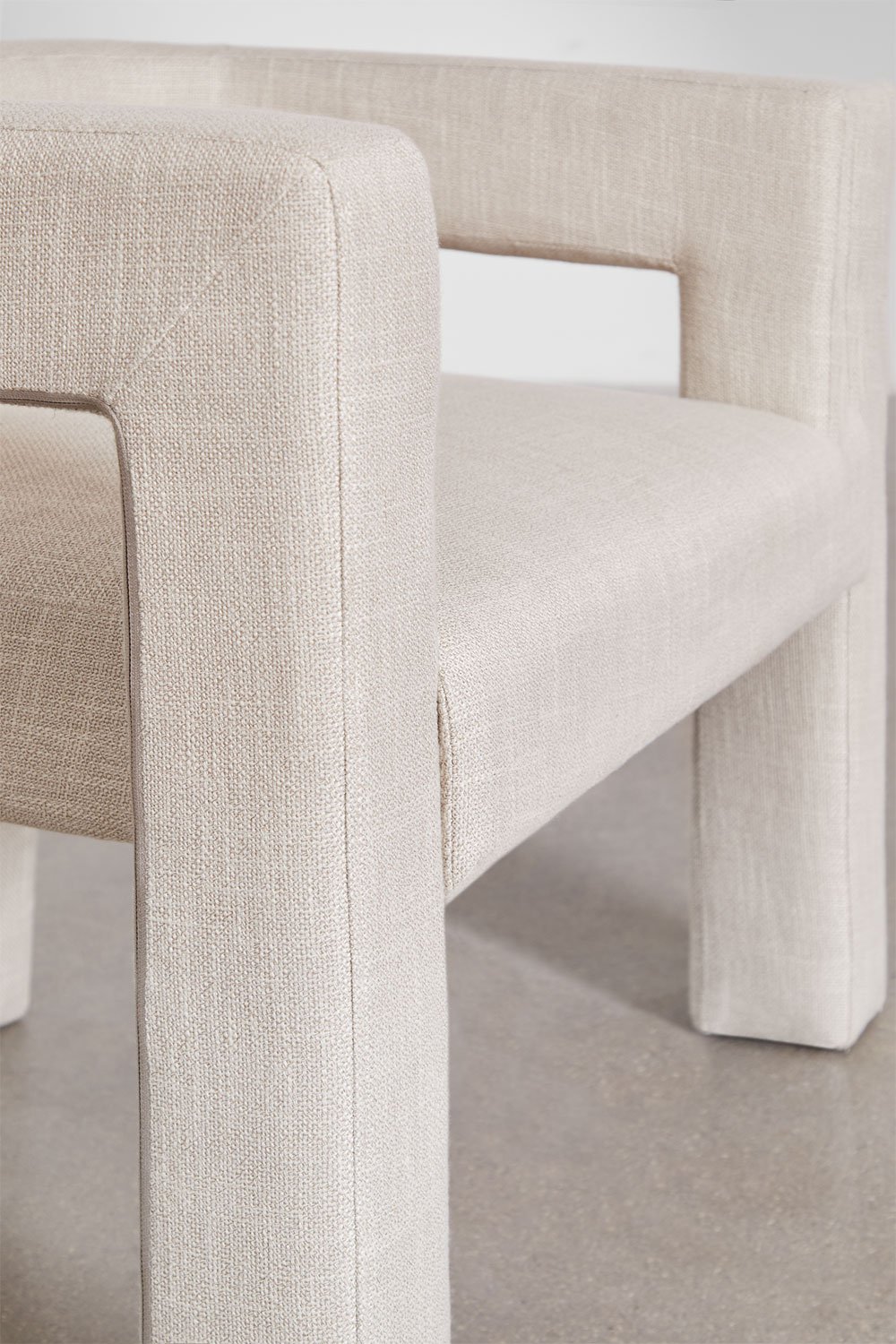 Liara upholstered dining chair with armrests, gallery image 6