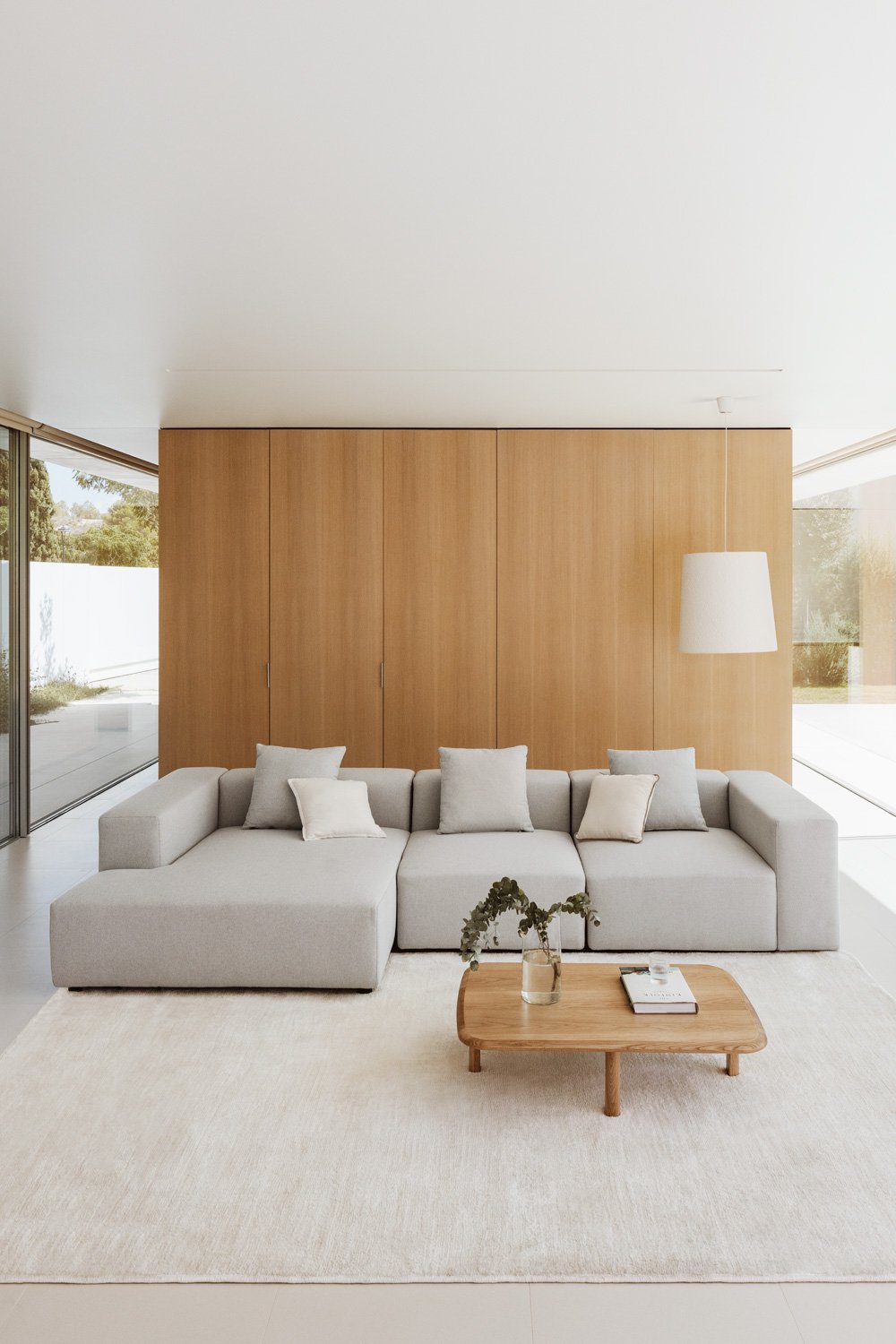 3-piece left chaise longue modular sofa ↔︎335 cm with high armrest Bruna, gallery image 12