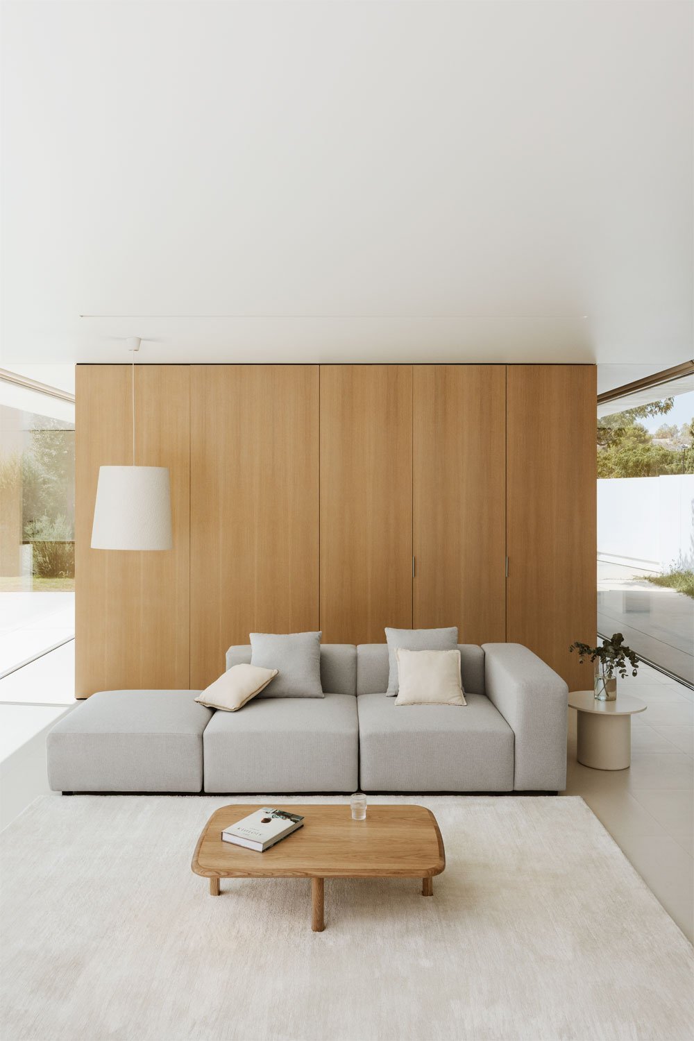 2-piece right corner modular sofa with high armrest and ottoman ↔︎285 cm Bruna, gallery image 12