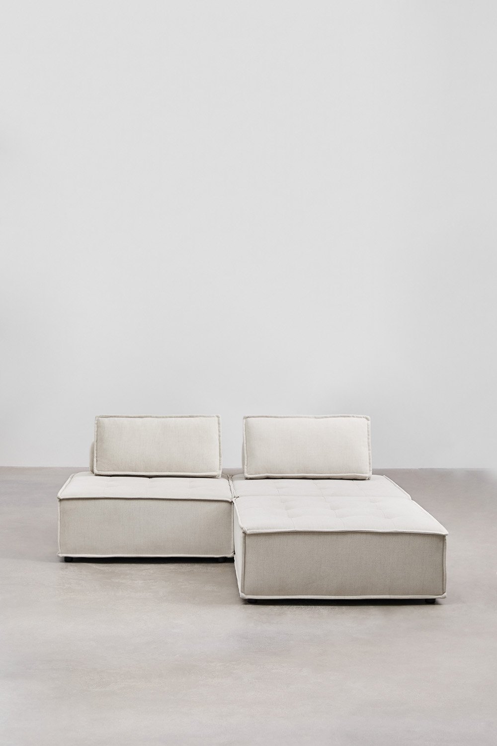 2-piece modular sofa and ottoman in Vermont fabric, gallery image 4