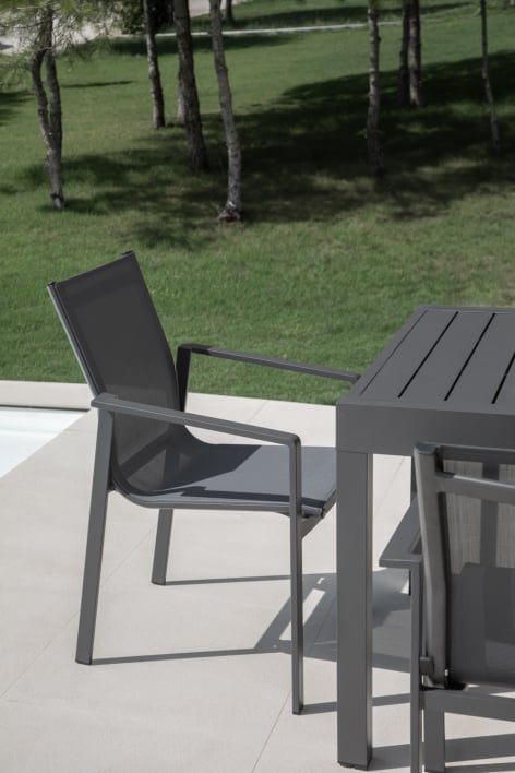 Eika Stackable Garden Chair - Grey Graphite