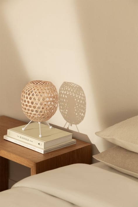 Krisal Rattan Table Lamp