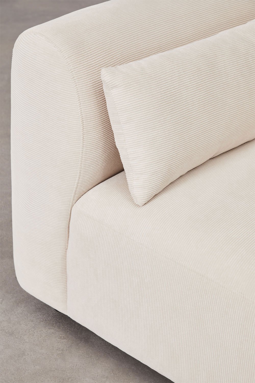 3-piece modular corner sofa with right chaise and Fogler pouf, gallery image 9