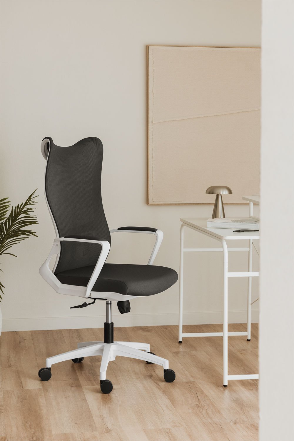 Office chair with wheels and armrests Ribaute, gallery image 1