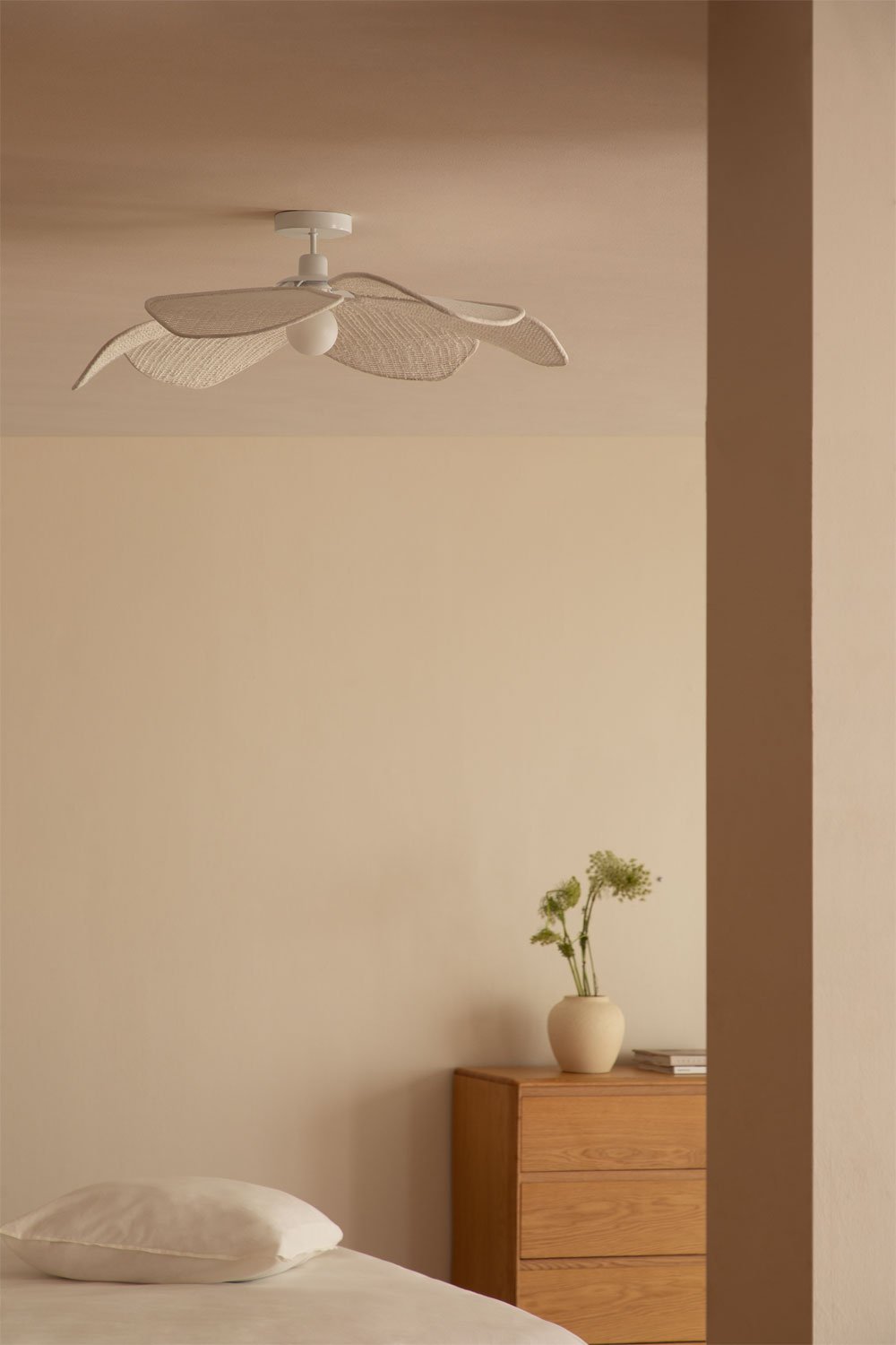 Benavid linen ceiling lamp, gallery image 1