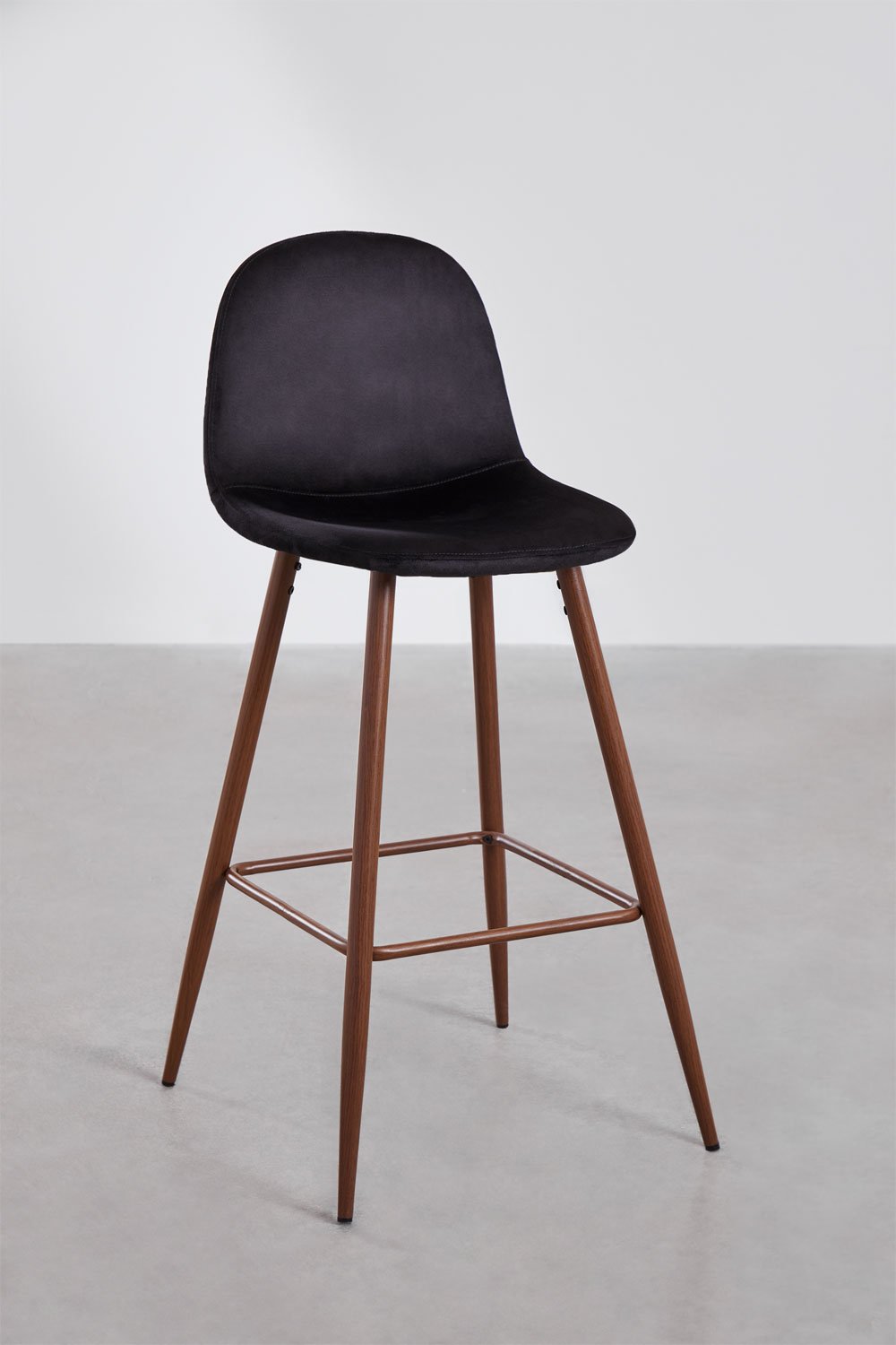 Pack of 4 high stools in Glamm velvet, gallery image 1