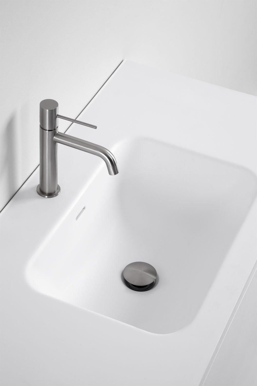 Macrae wooden bathroom furniture set with integrated sink, gallery image 4