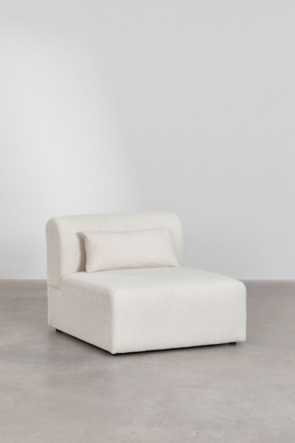 Central module for modular sofa in Borjan fleece, gallery image 1