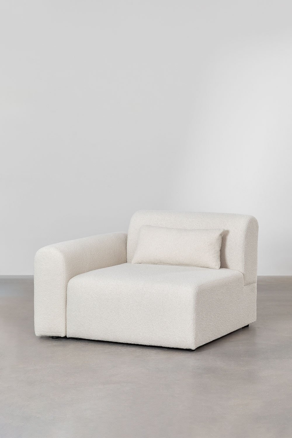 Left corner module for modular sofa in Borjan fleece, gallery image 2