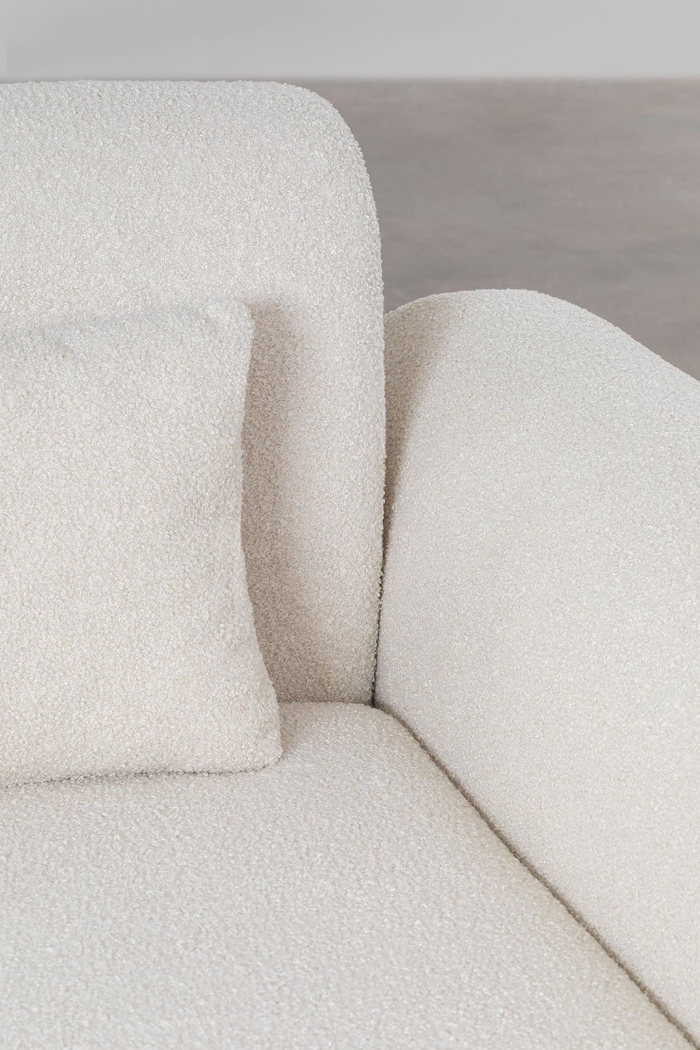 Right corner module for modular sofa in Borjan fleece, gallery image 2