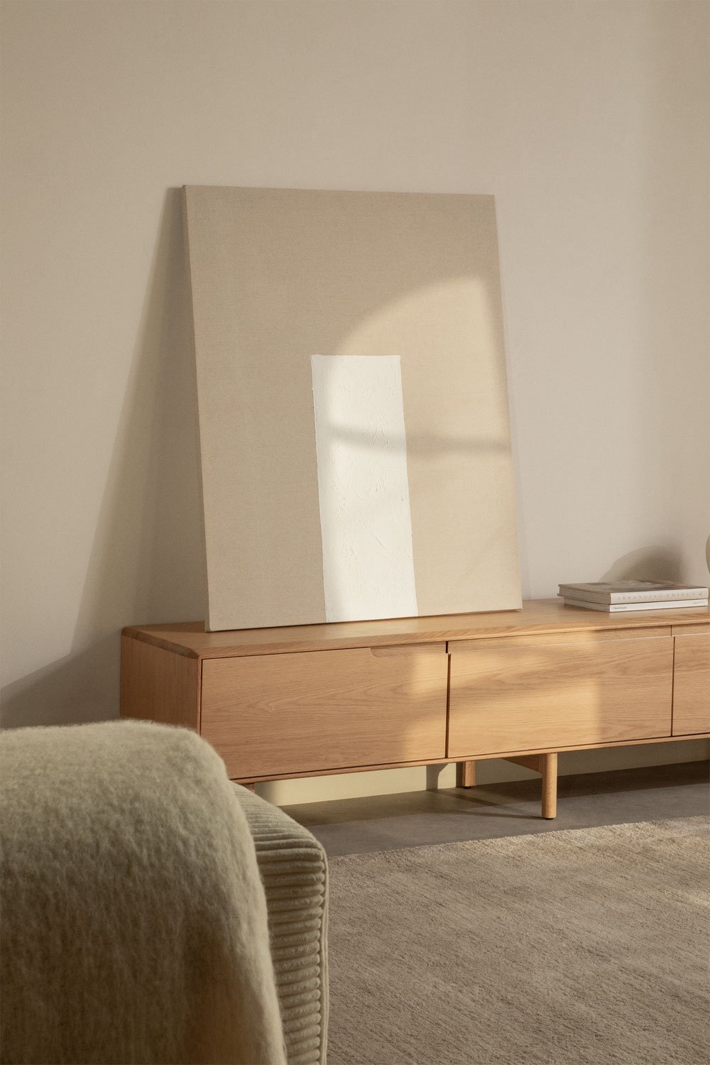 Decorative canvas in linen with plaster texture (80x100 cm) Antia, gallery image 5