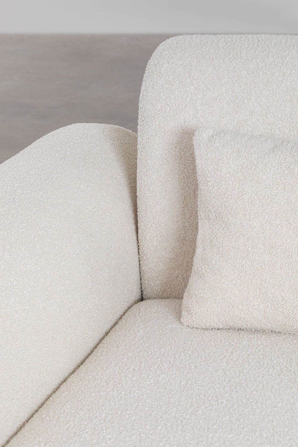 Left chaise longue module for modular sofa in Borjan fleece, gallery image 2