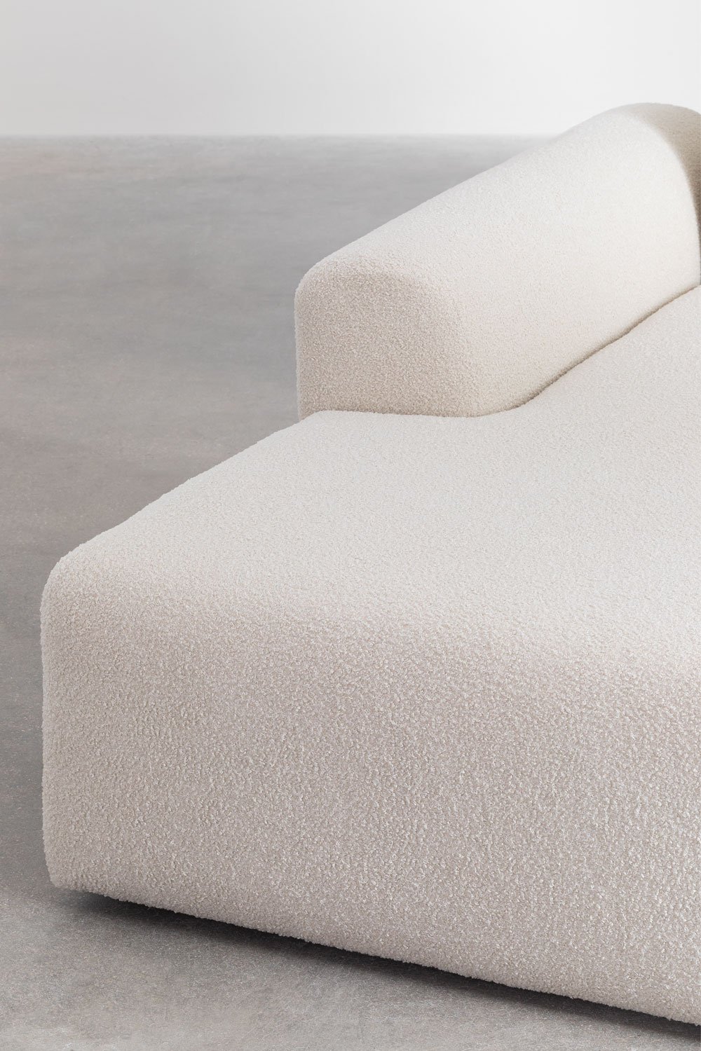 Left chaise longue module for modular sofa in Borjan fleece, gallery image 5