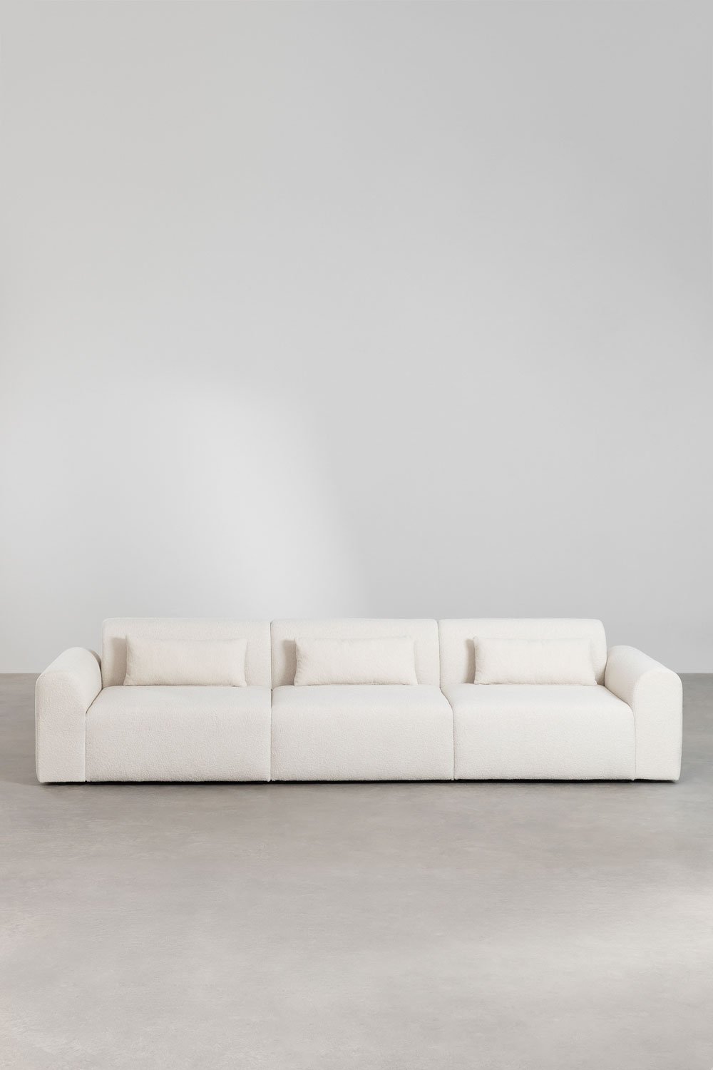 3-piece modular sofa in Borjan sherpa, gallery image 4