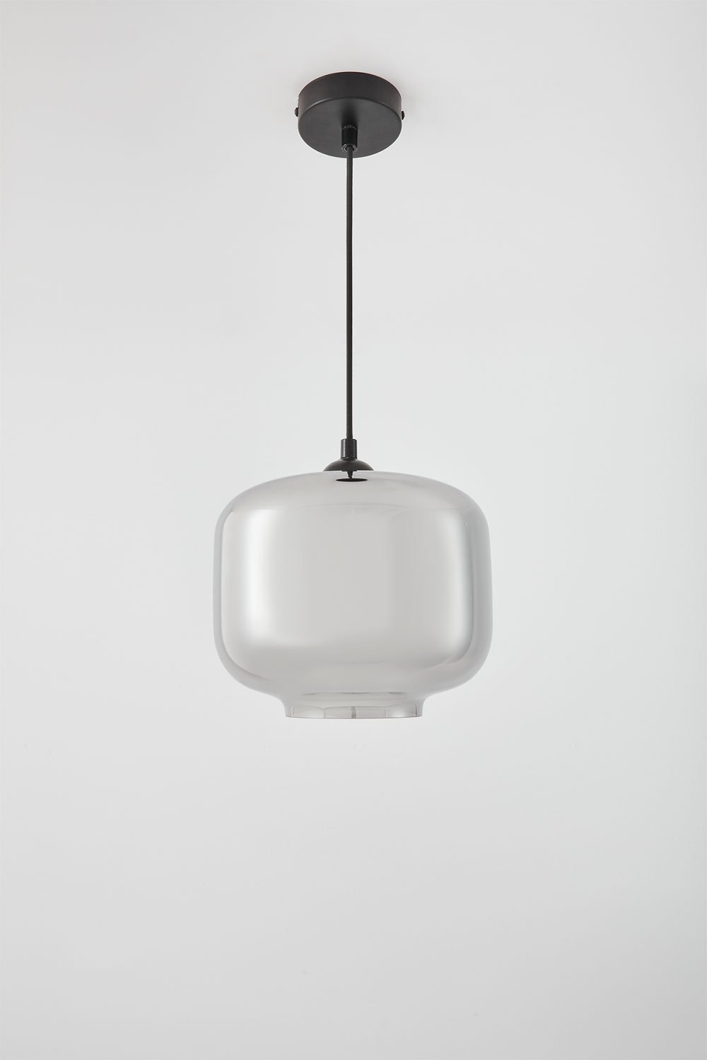 Lorain Metal and Glass Ceiling Lamp, gallery image 1