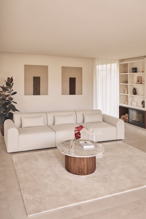 3-piece modular sofa in Borjan sheepskin