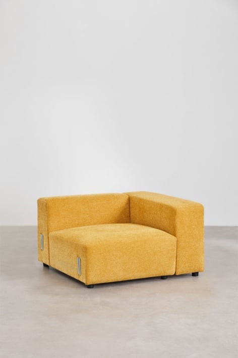 Right corner module (115x113 cm) with high armrest for Bruna modular sofa