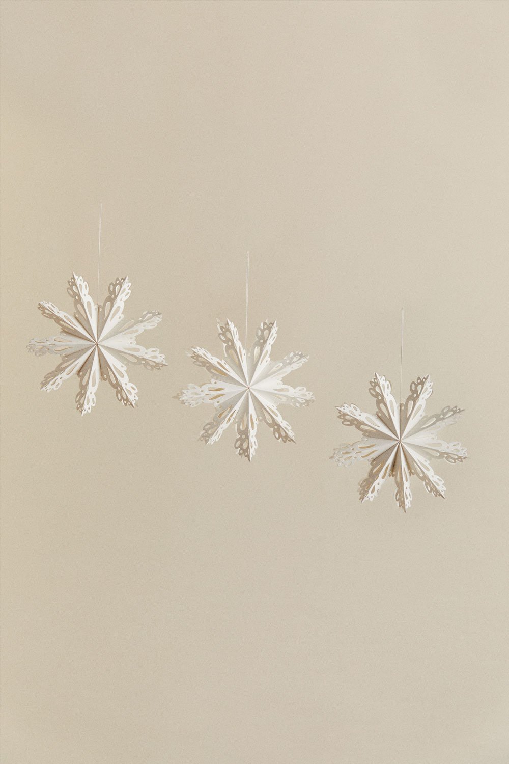 Pack of 3 Vericsel paper Christmas decorations, gallery image 1