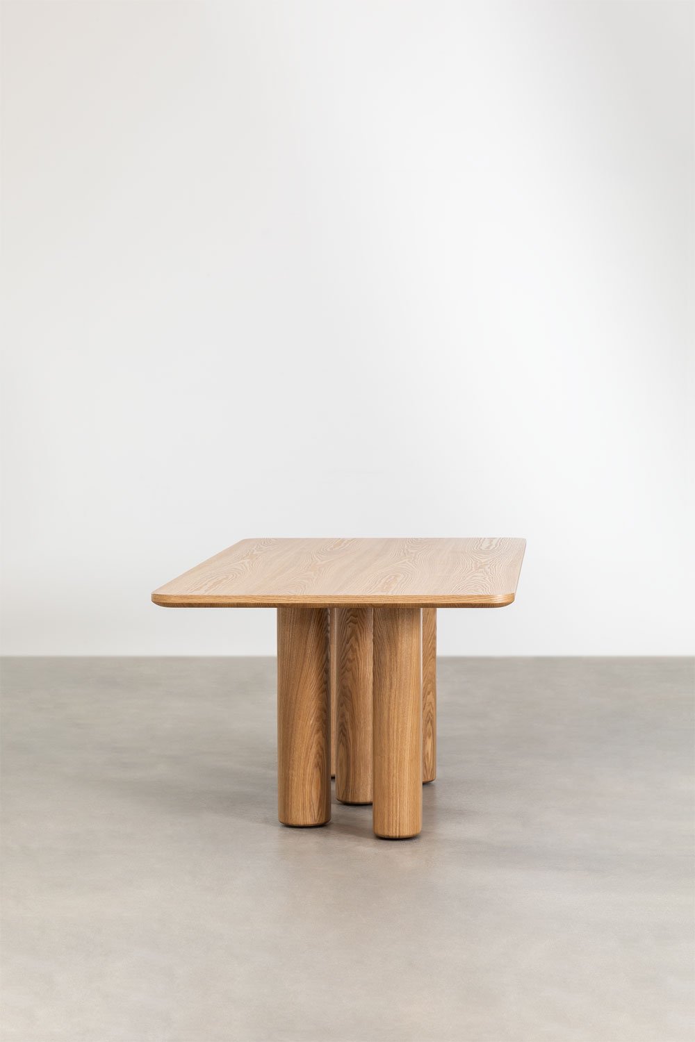 Rectangular dining table in MDF and ash veneer (200x100 cm) Noelys, gallery image 2