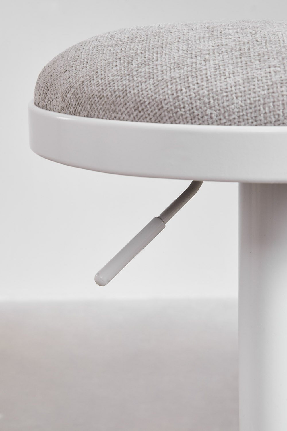 Igarasi adjustable high stool in metal and fabric, gallery image 6