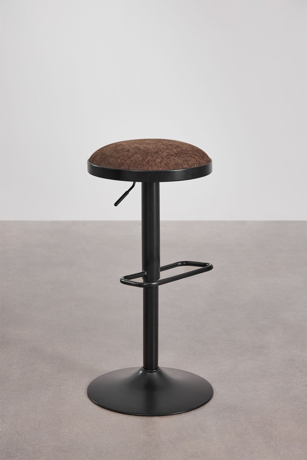 Igarasi adjustable high stool in metal and fabric, gallery image 3