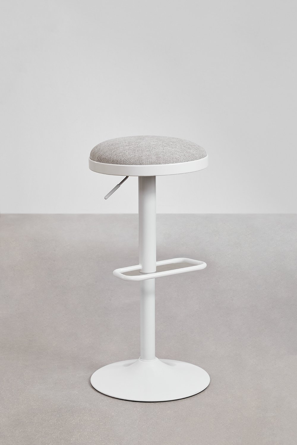 Pack of 4 adjustable high stools in metal and Igarasi fabric, gallery image 3