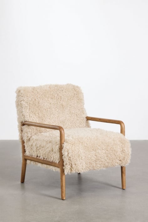 Pack of 2 Maylene rubberwood armchairs