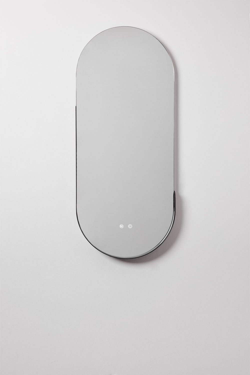 Vacson LED Lighted Oval Bathroom Wall Mirror with Anti-Fog (45x105cm), gallery image 1