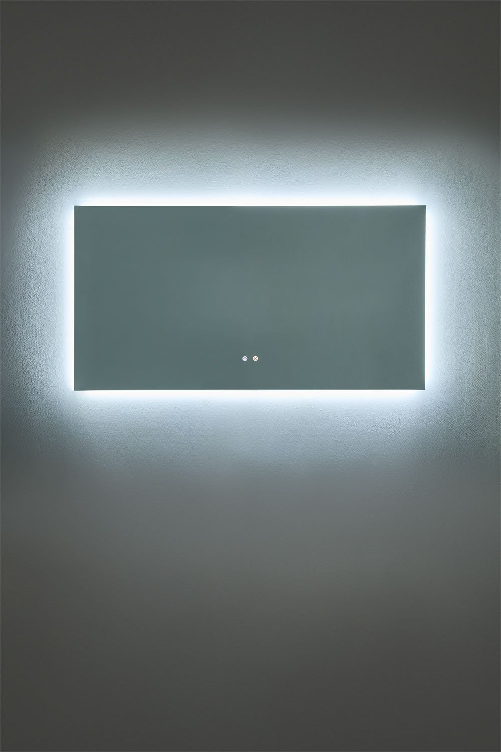 Rectangular bathroom wall mirror with LED light and anti-fog (140x75 cm) Riben, gallery image 2