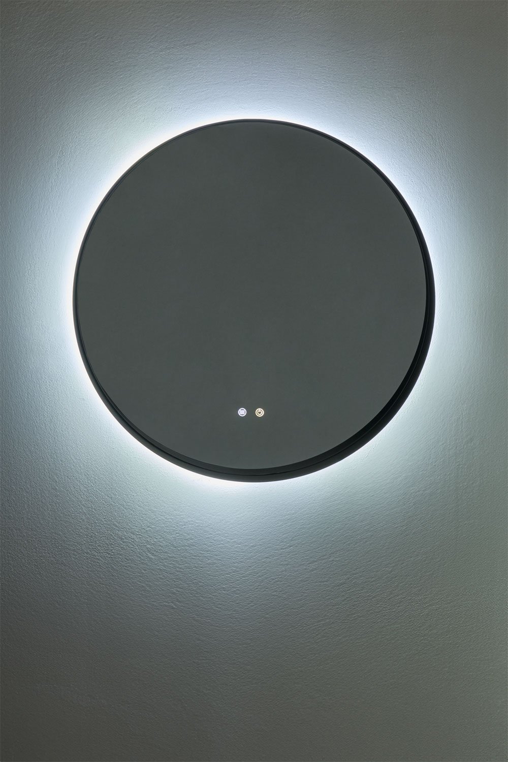 Round bathroom wall mirror with LED light and anti-fog (Ø80 cm) Kimacs, gallery image 2