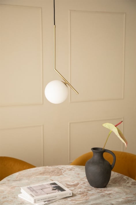 Linorayle stainless steel ceiling lamp with glass ball
