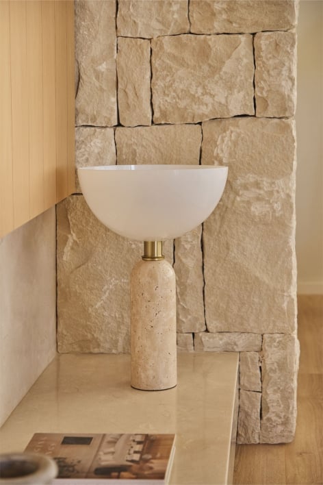 Davise Travertine Table Lamp (50 cm)