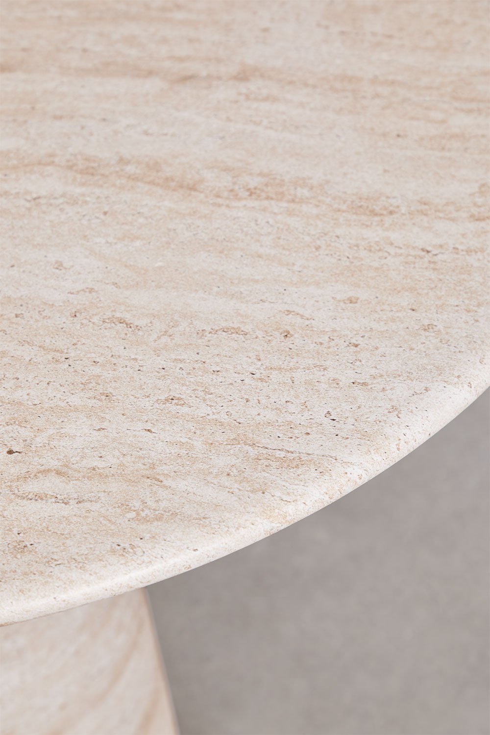 Noemi oval table set 220x95 cm in travertine look cement and 8 Mara Signature oak dining chairs, gallery image 6