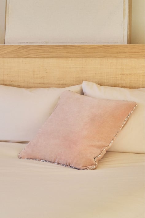 Square Velvet Cushion (45x45 cm) Arjona - Light pink
