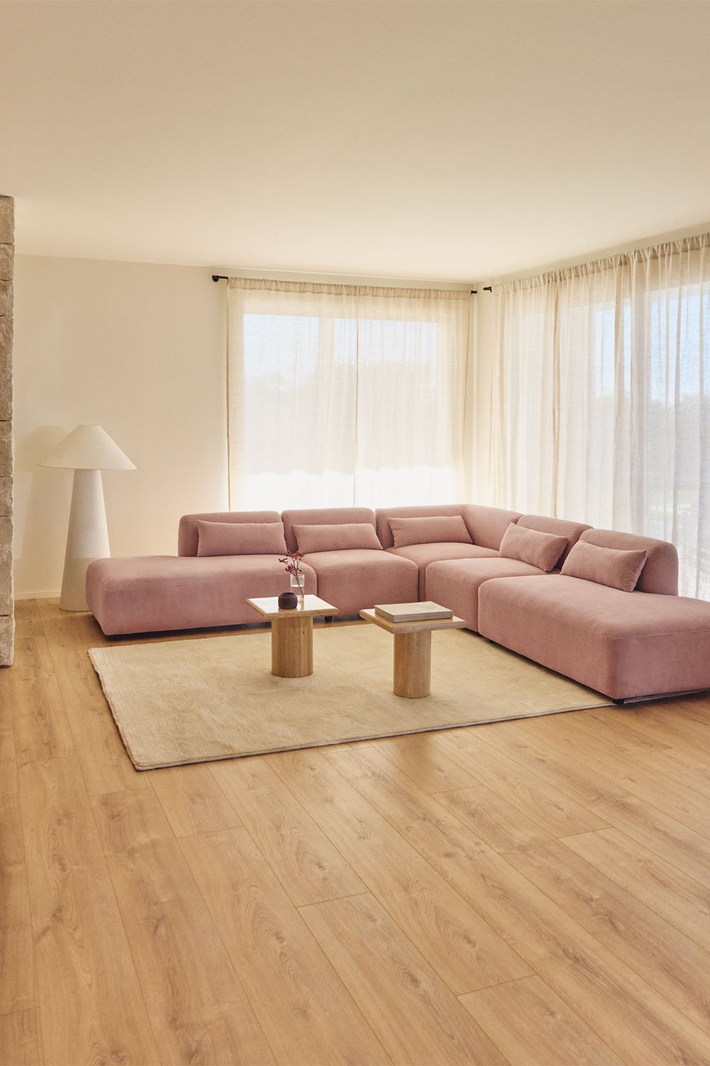 Fogler 5-Piece Corner Modular Sofa with Double Chaise Lounge, gallery image 1