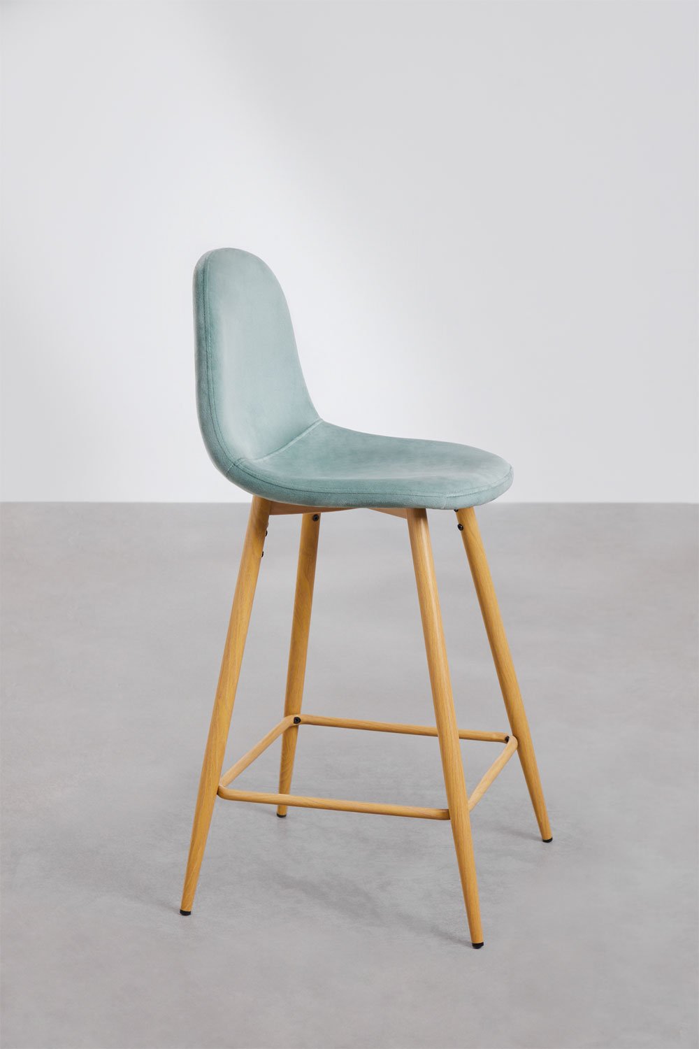 Pack of 2 high stools in Glamm velvet, gallery image 2
