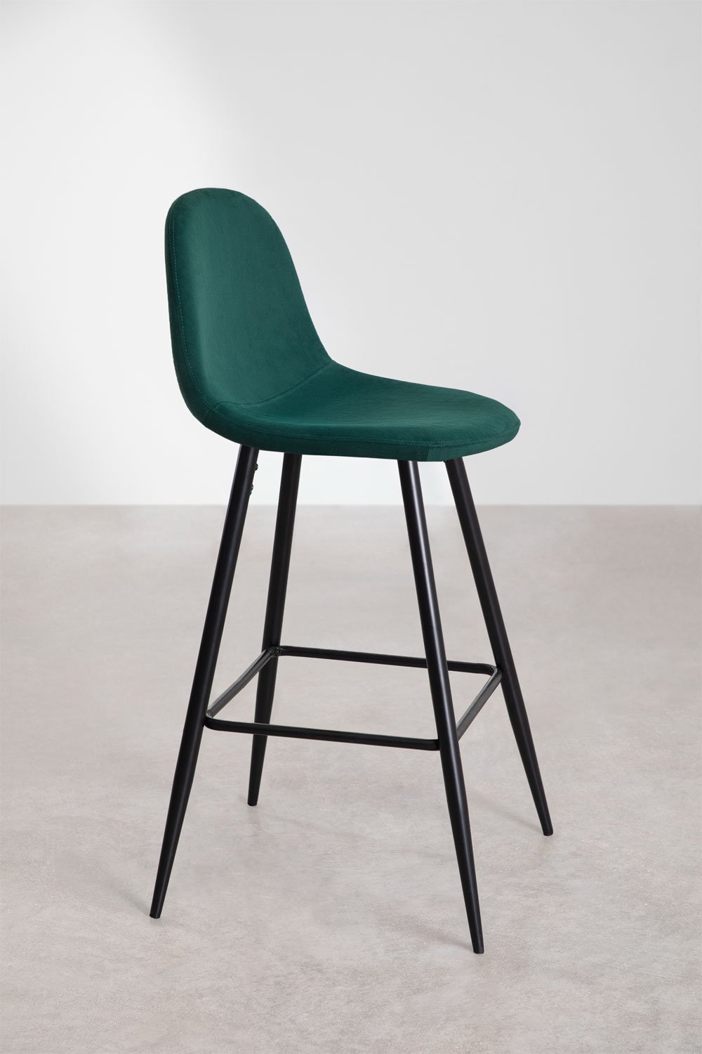 Pack of 4 high stools in Glamm velvet, gallery image 3