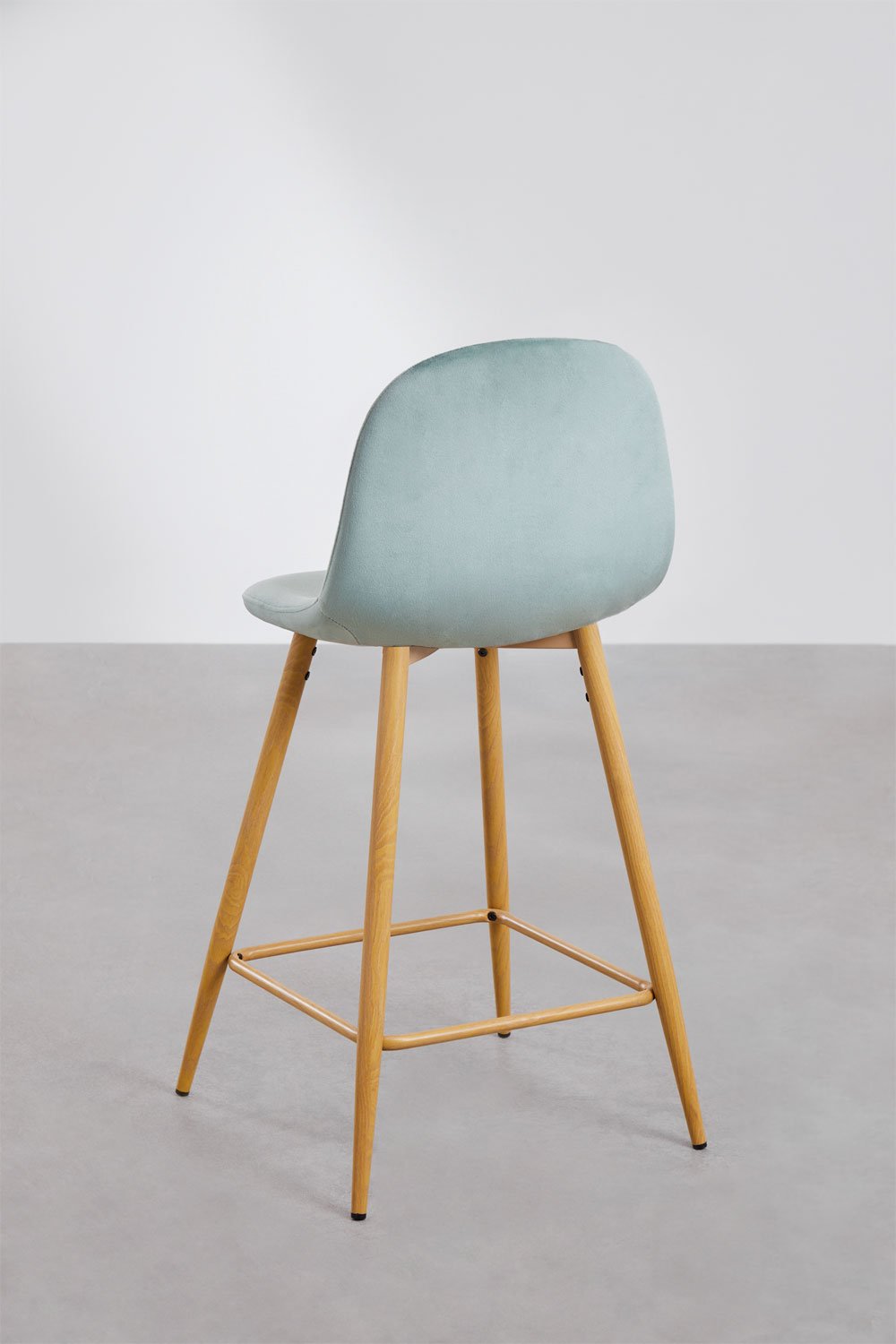 Pack of 4 high stools in Glamm velvet, gallery image 3