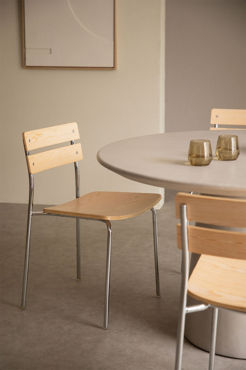 Debie wood and steel dining chair    , gallery image 1